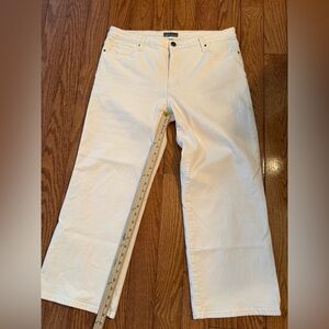 KUT from the Kloth Charlotte High Rise Fab Ab Culotte Jeans Size 16 Light Peach